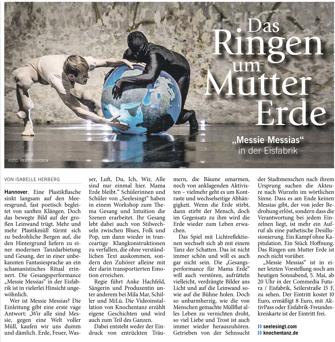 Theater Seele singt Anke Hachfeld Eisfabrik Hannover
